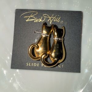 Vintage Birch Hill Cats Slide Pendant